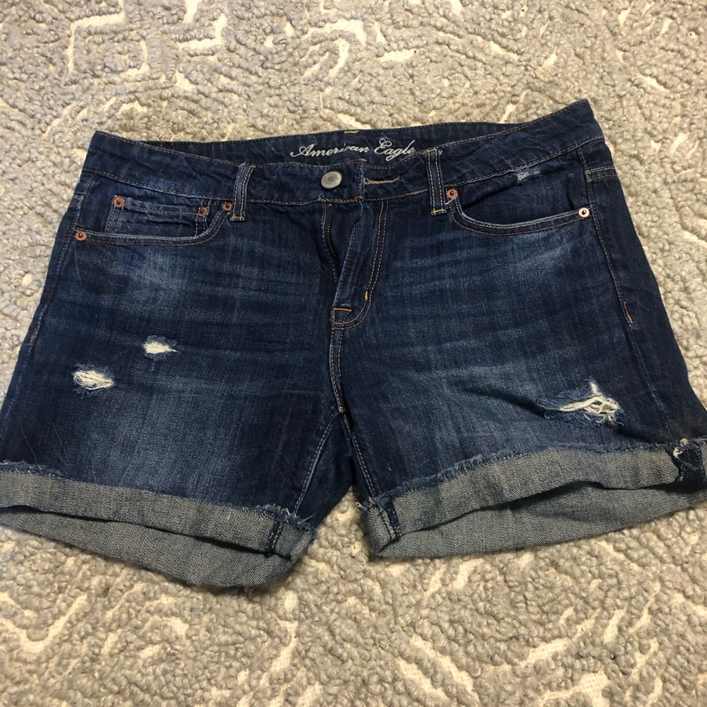 AE  distressed cutoff shorts.